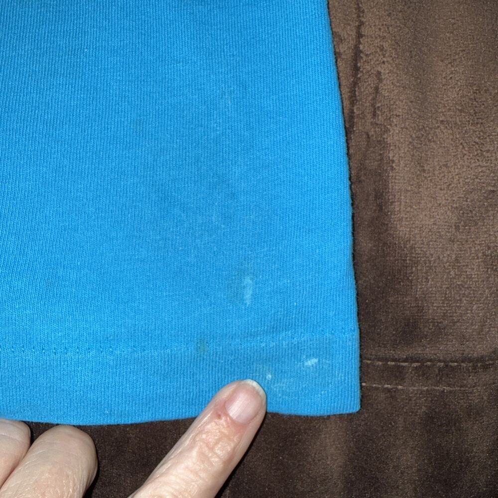 Vintage 1991 Fruit Of The Loom (Kentucky Derby) Single Stitch Teal Blue T-shirt - Picture 6 of 7